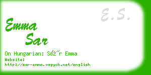 emma sar business card